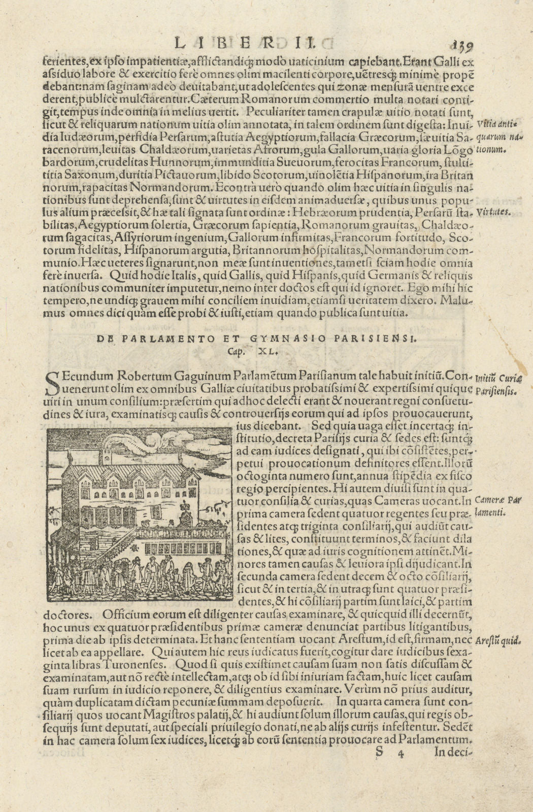 Parlamento et gymnasio Parisienisi. Paris Parliament & University. MÜNSTER 1572